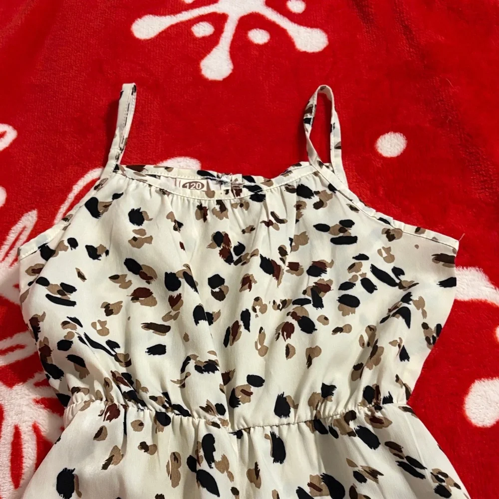 Leopard Print Ruffle Romper - Picture 2 of 3